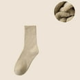 thumbnail image 2 of Uooqdmx Winter Socks for Women, Thick Wool Socks, Warm Winter Socks, Warm Socks for Women Winter, Mid Crew Socks, Khaki A, 2 of 3