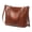 A-Brown, variant on Tote Bag Zipper Shoulder Bag Soft Vegan Leather Purses Satchel for Women Casual Fashion Handbag