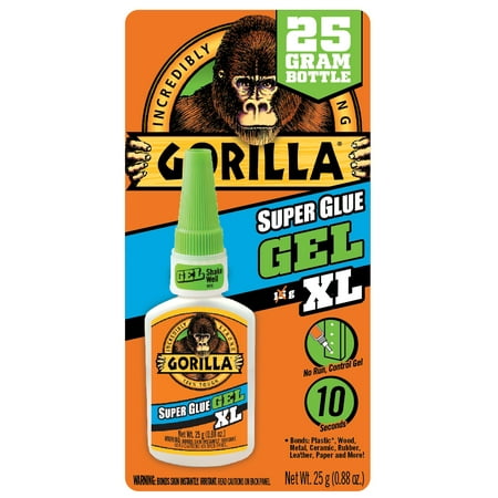 Gorilla Clear Super Glue XL, 25 gram Bottle, Pack of...