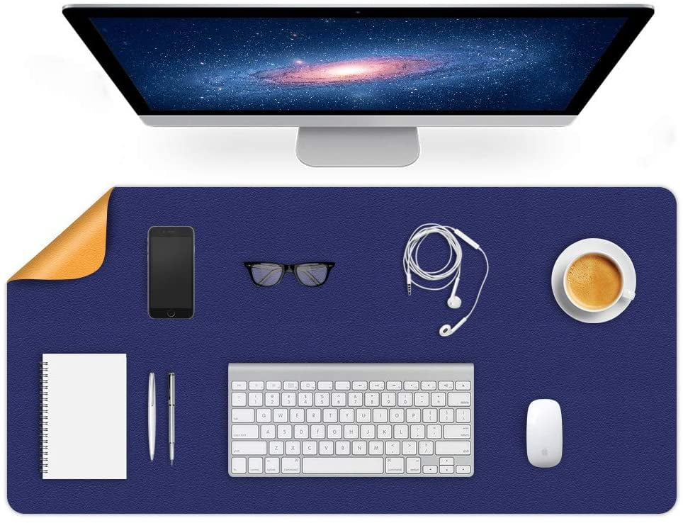 Clear Desk Blotter Mat - 16x32 Inch Transparent Desk Protector For Laptop, Keyboard, Mouse, Wipeable & Waterproof