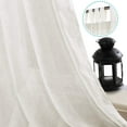 thumbnail image 2 of PrimeBeau Linen Semi-Sheer Curtain Panels, 52" x 96", Ivory, 2 of 7