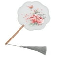thumbnail image 3 of Double-Sided Embroidered Round Fan Ancient Style Suzhou Embroidery Hanfu Fan, 3 of 12