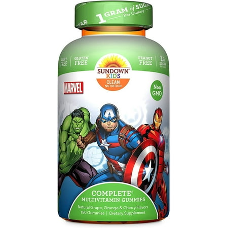 3 Pack - Nature's Bounty Sundown® Kids Marvel® Avengers Multivitamin Gummies, Vitamins A, C, D, E, 180 Count 1 ea