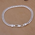 thumbnail image 1 of Silver Plated Fashion Snake Chain 5 mm Width Bangle Jewelry Trendy Men Bracelets, 1 of 6