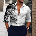 thumbnail image 1 of Camisa de moda rosa para hombre, camisa de fiesta de moda nueva para hombre, camisa de solapa con botones de manga larga, corte entallado, elegante y con estilo para hombre, 1 of 6