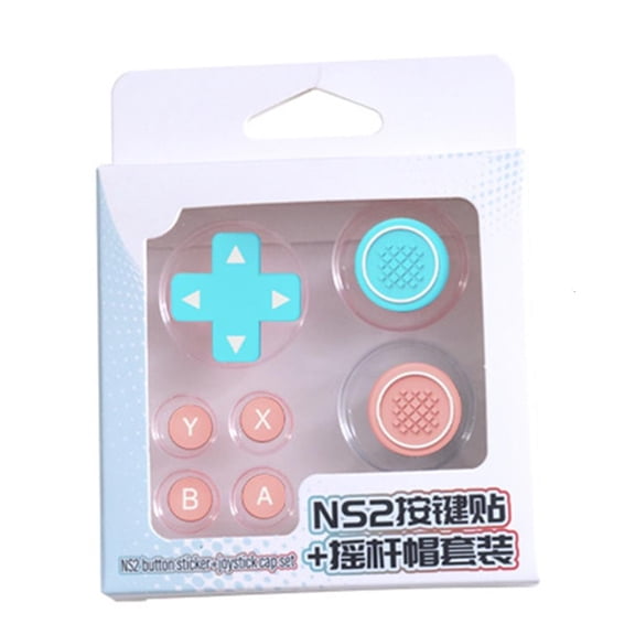 Thumb Stick Grip Caps Cover Silicone D-pad ABXY Key Sticker Skin Joystick Cover