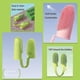 thumbnail image 4 of Paquete de 3 cepillos de dientes para perros, 2 cabezales, cepillo de dientes suave para mascotas, para perros y gatos, para una limpieza fácil de los dientes, 4 of 5