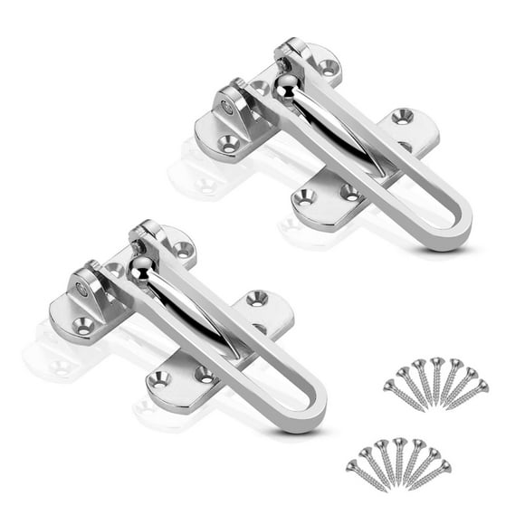 2 Pack Heavy Duty Steel Door Brackets For 2x4 Door, U-shape Security Bar