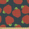thumbnail image 2 of Ambesonne Fruits Fabric by the Yard Upholstery, Simple Apple Garden Pattern, 3 Yards, Vermilion and Lime Green, 2 of 5