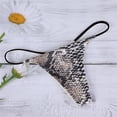 thumbnail image 4 of WZXFASHION Women's Printed Sexy Underpants Comfort Low-Rise Soft T-Back G-String Panties Intimates Grey M, 4 of 7