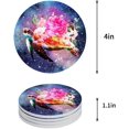 thumbnail image 1 of FMSHPON Ocean Sea Turtle Set of 8 Round Coaster for Drinks, Absorbent Ceramic Stone Coasters Cup Mat with Cork Base for Home Kitchen Room Coffee Table Bar Decor, 1 of 5