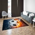 thumbnail image 2 of Man Cave Rug, Personalized Gifts Rug, Gift For The Home Rugs, Ball Rug, Salon Decor Rug, Gym Rug, Ball Fire Rug, Corridor Rugs, Entry Rug, 3.3'x9.2' - 100x280 cm, 2 of 7