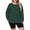 Dark Green, variant on NISVIYA Plus Size Shirts for Women Fall Dressy Casual Long Sleeve Tops Oversized Crewneck Sweatshirt