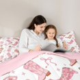 thumbnail image 5 of jejeloiu Pink Cowgirl Boot Bow Full Size Comforter Sets Kids,Cute Western Print Bedding Sets,Reversible,3-Piece, 5 of 8