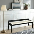 thumbnail image 3 of Boraam Rasmus Wood Dining Bench - Cream/Black, 3 of 7