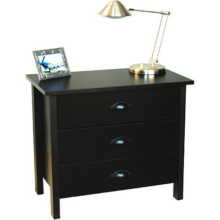 Black Dishwasher Drawer - Nouvelle 3-Drawer Dresser, Black