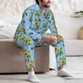 thumbnail image 7 of Lsque Sunflowers And Bees Pattern Long Sleeve Pajama Set for Men - Soft 2-Piece Sleepwear and Loungewear Set with Pockets, Comfy Nightwear-Medium, 7 of 7