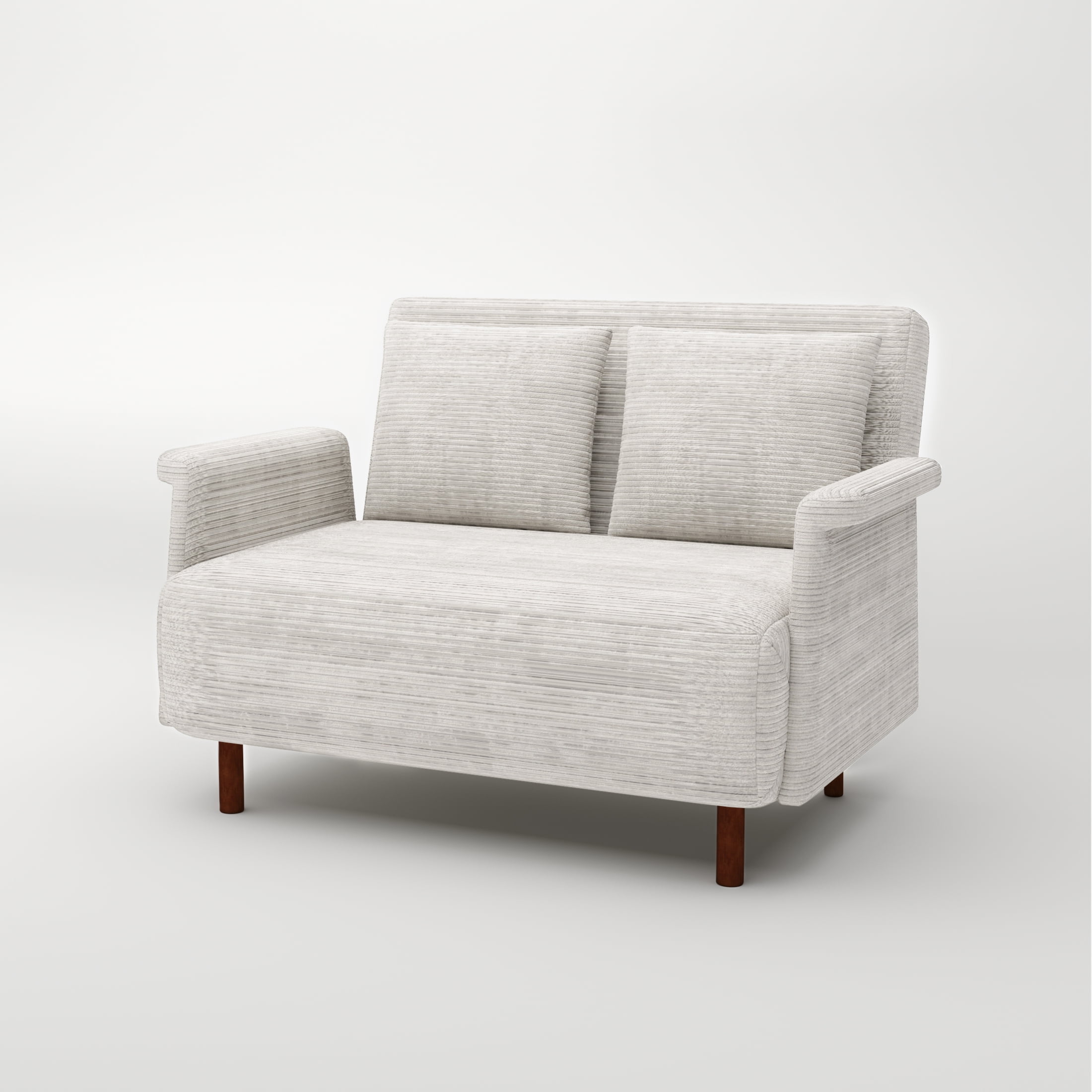 Artdeco Home Boston Convertible Futon Chair Beige, Velvet Medium Pillows Included, Multi-Position 6 in Sofa, Futon Chair