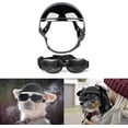 thumbnail image 1 of Dog Sunglasses And Helmet For Small Breed, Uv Protection Small Dog Goggles, Wind Proof Dog Motorcycle Helmet With Earhole, 1 of 5