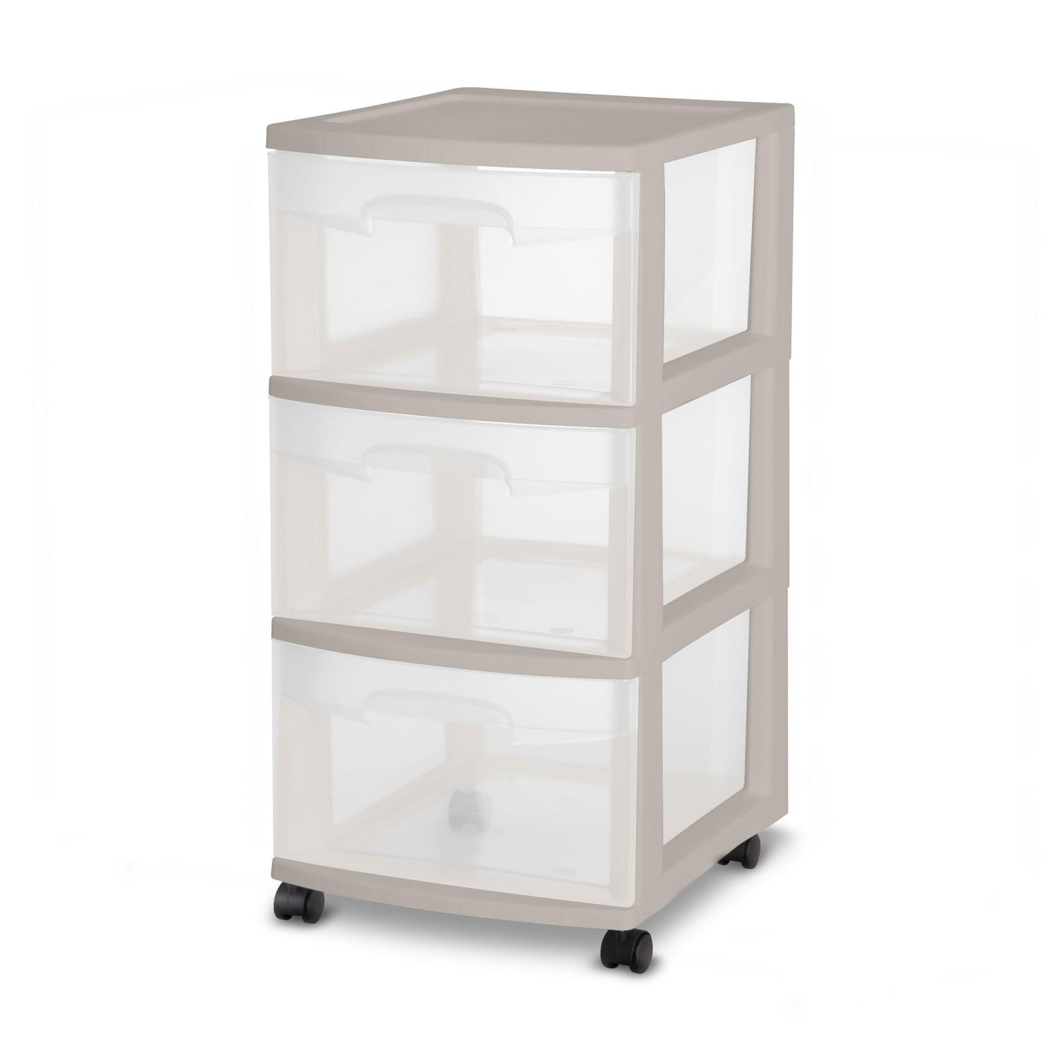 Sterilite 3 Drawer Cart Grey