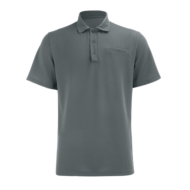 Eltusu Men's Polo Shirts Short Sleeve, Breathable Quick Dry Solid