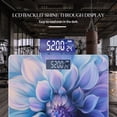 thumbnail image 3 of Bathroom Scale, Highly Accurate Digital Body Scale,Precisely Measures Weight up to 400 lbs-Beautiful Dahlia Flower With Pastel Blue And Purple Colors, 3 of 4