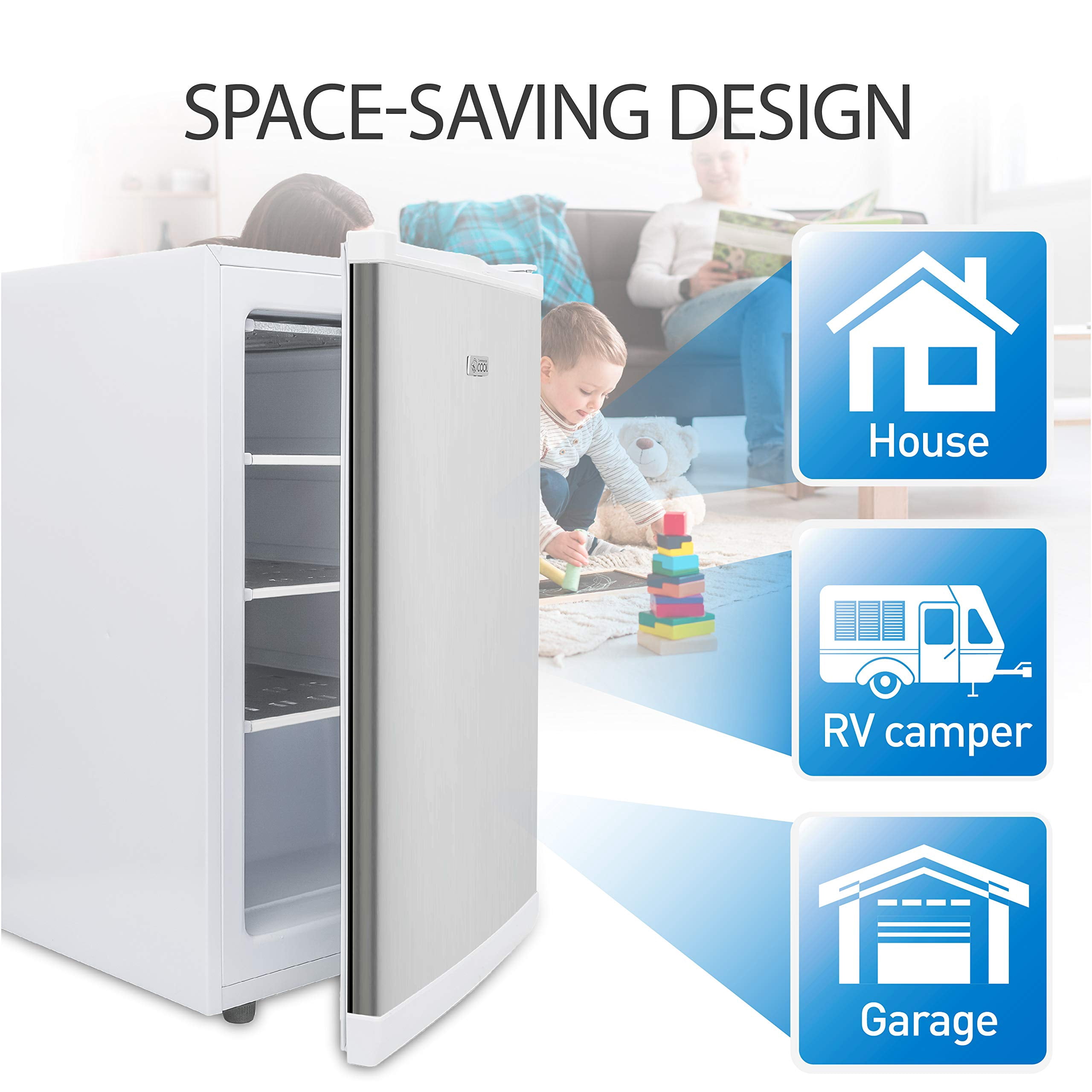 Commercial Cool CCUN28V 2.8 Cu. ft. Upright Freezer - Silver