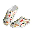 thumbnail image 2 of Fotbe Crabs Shrimps Pattern Women's Fuzzy Curly Fur Memory Foam Loafer Slippers Indoor Outdoor Slippers Winter Home Shoes-35/36, 2 of 7