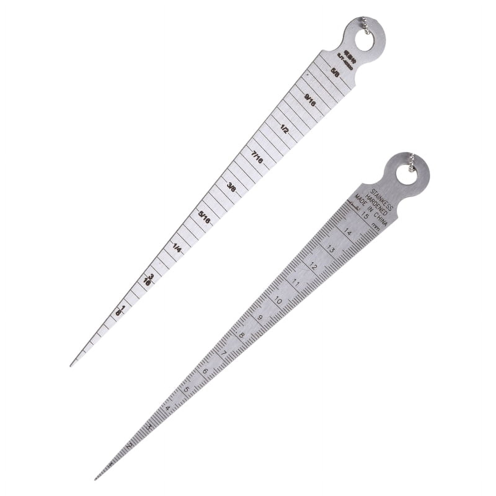Taper Gauge Depth for Gap Ruler Wedge Feeler 1-15mm Stainless Steel Hole Inspect R7UA ,Easy to Use
