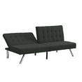 thumbnail image 3 of Sesslife Fabric Sofa Couch Bed, Small Loveseat for Small Spaces, Comfy Couch with Stainless Leg, Mid-Century Modern Sofa for Living Room Bedroom Apartment(Black), 3 of 10