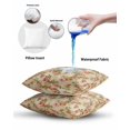 thumbnail image 6 of Waterproof Outdoor Throw Pillows with Inserts 16"x16", Rose Fall Soft Decorative Pillowcases for Couch Bedroom, Thanksgiving Vintage Pastoral Botanical Flowers Pillow Covers for Sofa Living Room, 6 of 8