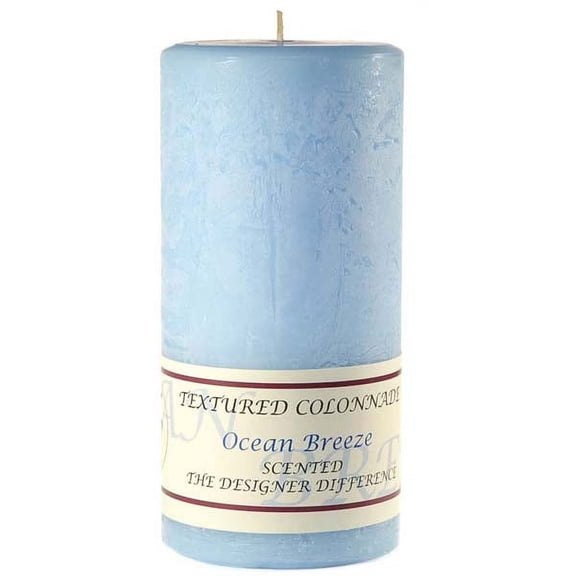 3 Pcs, Textured 3x6 Ocean Breeze Pillar Candles 3 in. diameterx6.25 in. tall