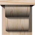 thumbnail image 2 of 7 1/2"W x 8"D x 8"H Crestline Smooth Corbel w/Backplate, Douglas Fir, 2 of 9