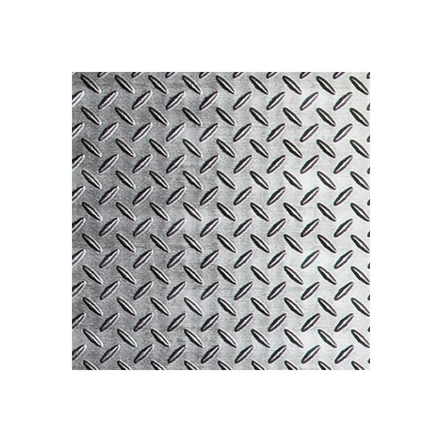 FASÄDE Easy Installation Diamond Plate Crosshatch Silver Wall Panel Sample (12" X 12" Sample)