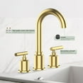 thumbnail image 4 of 8 Inch Bathroom Faucet, Brushed Gold Widespread Bathroom Sink Faucet, Bathroom Faucet for Sink 3 Hole with Stainless Steel Pop-up Drain, Modern and Beautiful for Your Bathroom-Brushed Gold, 4 of 6