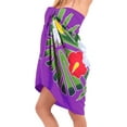 thumbnail image 3 of HAPPY BAY Women's Beach Cover up Wraps Skirt Beachwear Coverups Long Swimwear Swim Summer Pareos Bathing Suit Cover-up Bikinis Cover up One Size Violet, Floral, 3 of 5