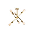 thumbnail image 3 of Indoor Modern Home Decor Bright Axel 6 Lights Brass Flush Mount, 3 of 7
