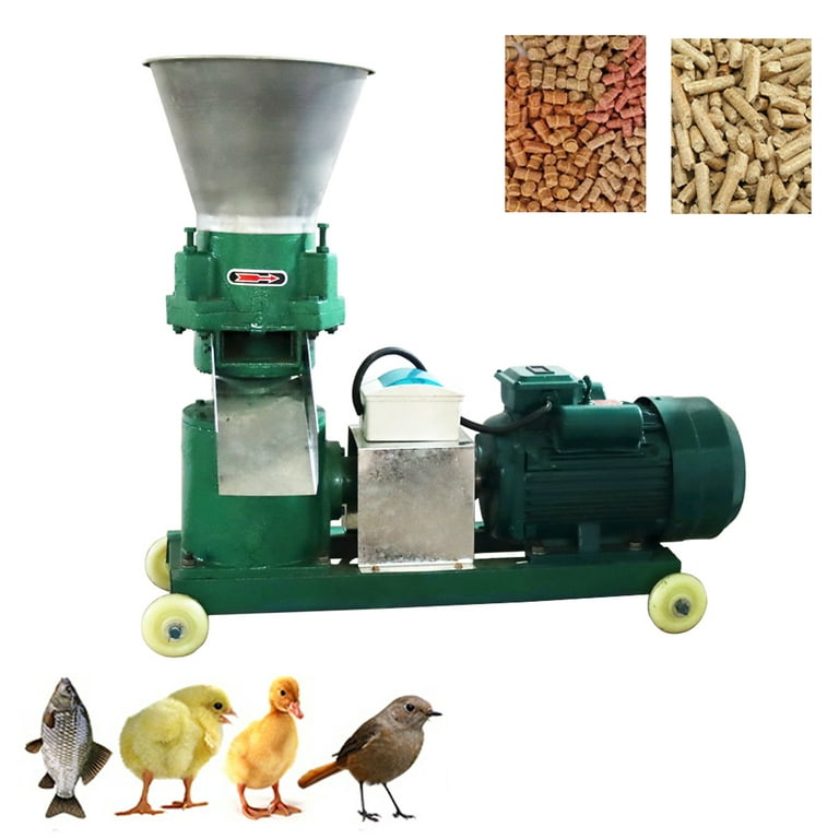 Techtongda 8MM Chicken Feed Pellet Mill Machine Farm Animal Poultry Feed  Granulator 220V 