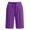 Purple#women's shorts casual, variant on aohooy Comfy Yoga Shorts for Women Long Knee Length Summer Stretchy Workout Shorts Elastic Waist Drawstring Pocket Lounge Shorts Blue,S