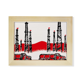 thumbnail image 1 of Auto Mountain Tower Revolución China Escritorio de madera Arte Pintura 6x8 pulgadas marco de foto foto, 1 of 4