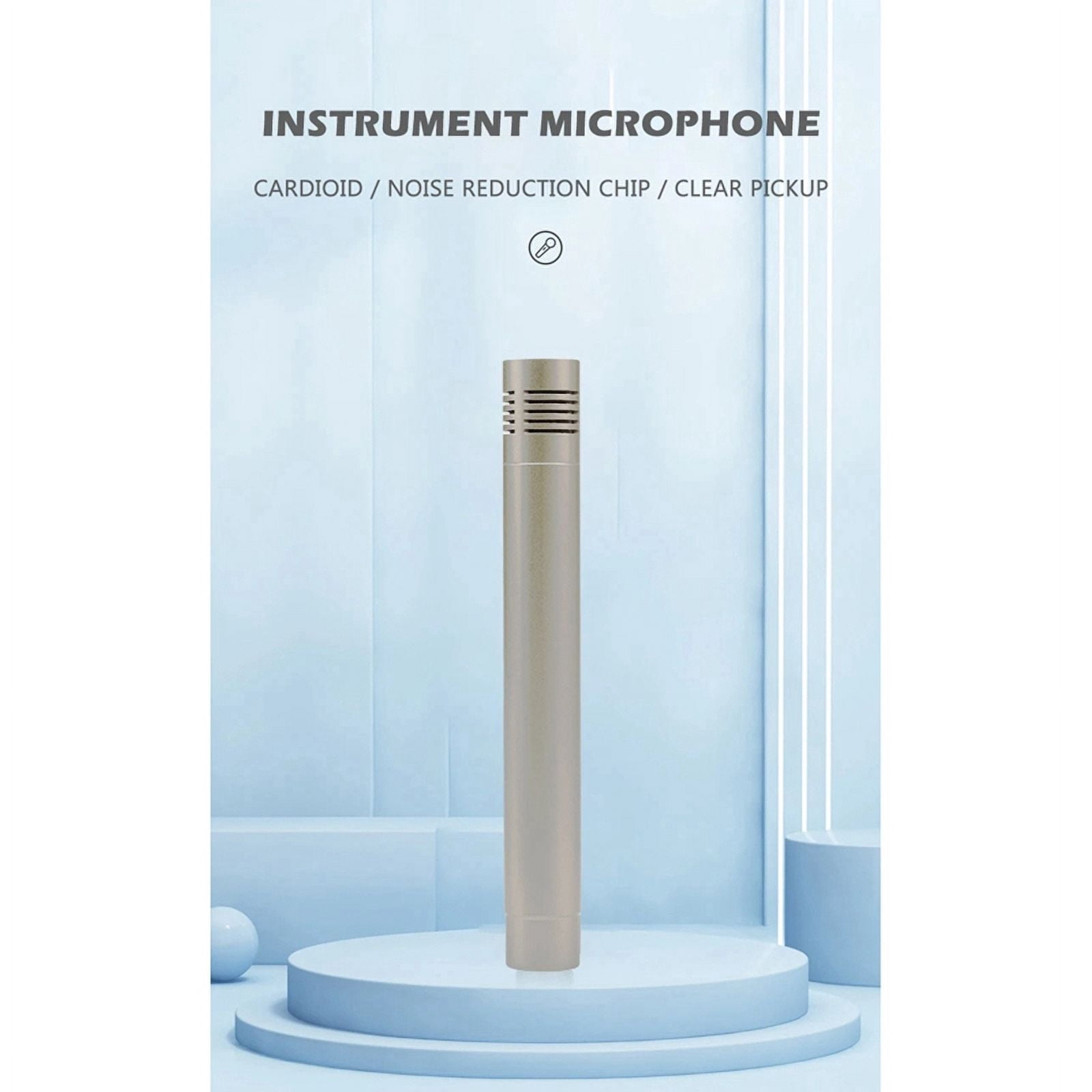 1 Pair C02 Pen-Shaped Condenser Microphone Shockproof Clip Microphone Piano Mic Pen Type Instrument Microphone B