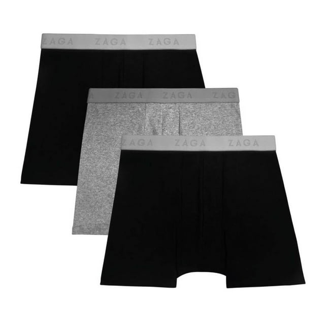 Bóxer Zaga para Hombre, Largo Multicolor Premium 3 Piezas Talla EG de 40 a 42
