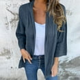 thumbnail image 2 of Kaemgyyd Lightweight Cardigan for Women Cotton Linen 3/4 Sleeve Kimono Boho Tops Casual Open Front Beach Vaction Cardigans, 2 of 7