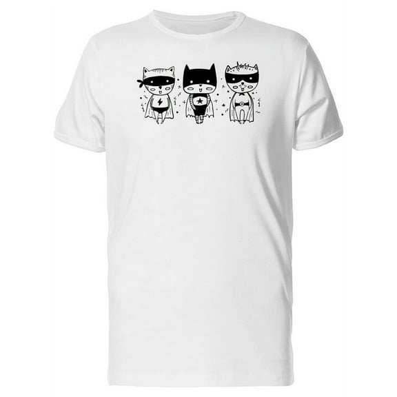 Superhero Cats With Masks & Cape Tee Men's -Image by Shutterstock
