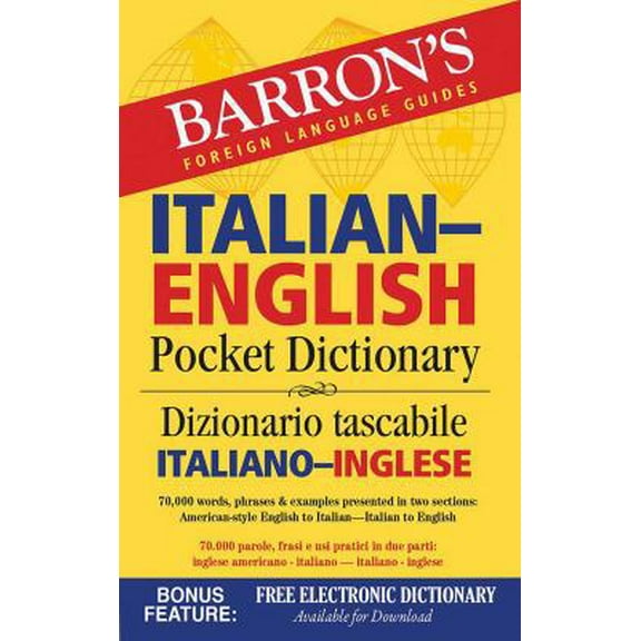 Pre-Owned Italian-English Pocket Dictionary: 70,000 Words, Phrases & Examples (Paperback) 1438006098 9781438006093
