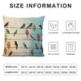 thumbnail image 6 of COMIO  Hopyeer Vintage Wood Bird Pillow Covers, Lots of Watercolor Bird Cushion Cover Square Standard Home Decorative Throw Pillow Case for Men/Women 2pc, 6 of 6