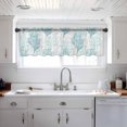 thumbnail image 5 of Teal Grey Coral Coastal Sheer Valance, Summer Beach Light Filtering Kitchen Curtain Valances, Ocean Seaside Nautical Chiffon Rod Pocket Living Room/Bedroom/Cafe Curtains 54"x18", 5 of 6