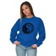 thumbnail image 4 of Floral Yin Yang Symbolic Spiritual Women Crewneck Sweatshirt Brisco Brands L, 4 of 6