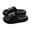 Black, variant on EVA Wavy Sole Slide Slippers - Non-Slip Comfort