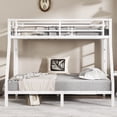 thumbnail image 2 of Aukfa Heavy Duty Twin over Full Metal Bunk Bed with Ladders and Guardrail for Kids, Teens and Adults, White, 2 of 8
